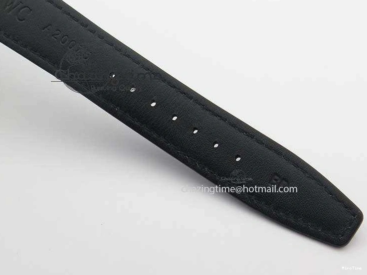 MIROTIME 0313 Modern Portuguese IW371404 ZF V3 1:1 Best Edition SS Black Dial On Black Leather Strap A 7267